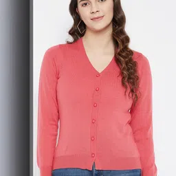 Zigo Women Wool V-Neck Cardigan-picture-33