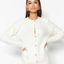 Trendyol Round Neck Crop Cardigan-image-26