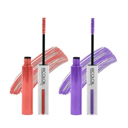 INCOLOR Set Of 2 Light Weight Color Mascara 6ml Each - True Purple 06 & Orange Zest 04 image 1