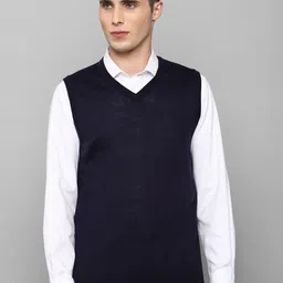 Allen Solly Men Navy Blue Sweater Vest-picture-22