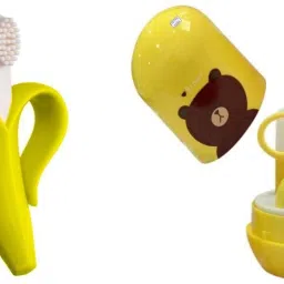 Baby Banana Teething Silicone Toothbrush Teether Massager With Nail Kit Combo Teether and Feeder-19
