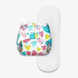 superbottoms Basic Pack of 2-2 Certified Soft Fleece Lined Pocket Diapers with 2 Inserts with Snaps (Assorted) image 4