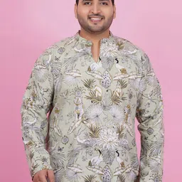 LastInch Plus Size Graphic Printed Cotton Short Kurta-picture-8