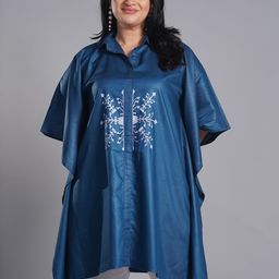 LetsDressUp Printed Shirt Collar Kaftan Kurti-22