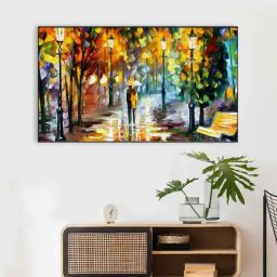 dekorstation Panoramic Love Couple Multicolour Canvas Art Print-picture-40