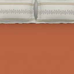 SPACES Gypsy Rust & Cream Cotton 144 TC King Bedsheet With 2 Pillow Covers image 5