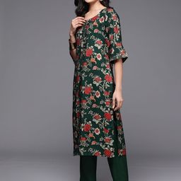 Libas Floral Printed Kurta with Palazzos & Dupatta image 5