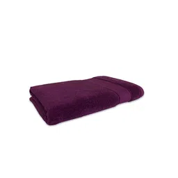 SPACES Set of 2 Violet Solid 550GSM Cotton Ultra Soft Hand Towels image 2