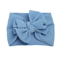 Babymoon Girls Blue Textured Bow Bandana Headbands-image-40