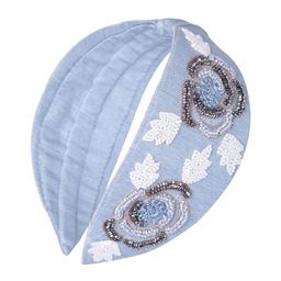 Knotty Tail Women Grey Beaded Hairband-image-12