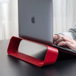DailyObjects Red Arete Laptop Stand-image-5