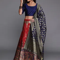 Mitera Semi-Stitched Lehenga & Unstitched Blouse With Dupatta-image-1