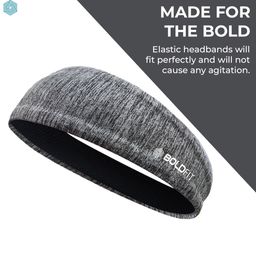 BOLDFIT Grey Melange Solid Headband-21
