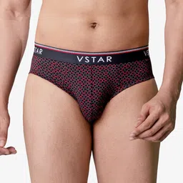 VStar Abstract Printed Low-Rise Basic Briefs SG 02-JET_BLACK image 1