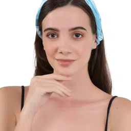 BuckleUp Women Blue Solid Fabric Wrap Headband-picture-36