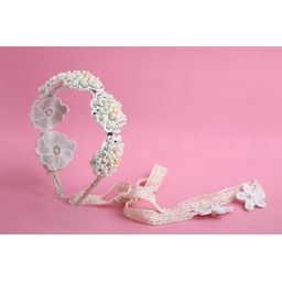 Choko Girls White & Beige Embellished Hairband-image-82