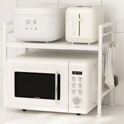 Arhat Organizers White Regular Microwave Stand Organiser-20