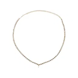 Jazz and Sizzle Gold-Plated Kundan-Studded & Pearl Beaded Waist Chain image 5