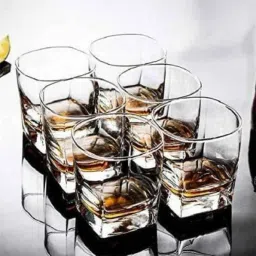 (Pack of 6) Drinking Bourbon, Whisky, Scotch, Cocktails, Cognac- Old Fashioned Cocktail Glass Set Water/Juice Glass-image-53