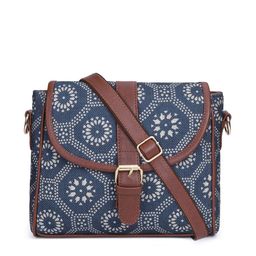 THE CLOWNFISH Women Grey Ethnic Motifs Printed Structured Sling Bag-18
