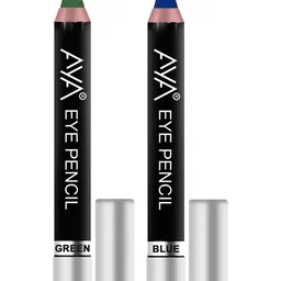 AYA Set of 2 Eye Liner Kajal Pencils in Green and Blue-16