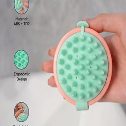 Kuber Industries Set Of 3 Scalp Massager Brush For Dandruff - Blue image 3