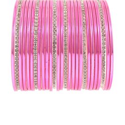 NMII Set Of 26 Textured & Crystal-Studded Crystals Bangles-92