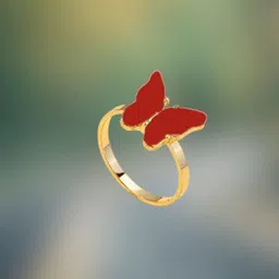 Pinapes Gold-Plated Butterfly Design Ring image 2