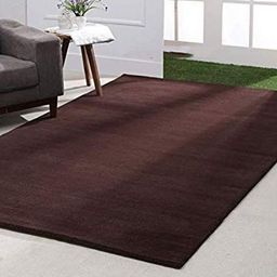 IMRA CARPET Brown Solid Handmade Woollen Carpet-13