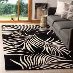 IMRA CARPET Black Floral Woollen Carpet-picture-14