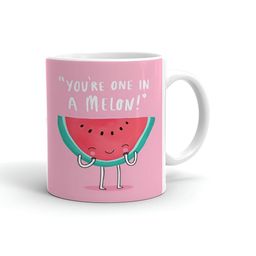 Khakee White & Pink Printed Ceramic Glossy Mug 325 ml-7