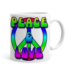 Khakee White & Green Printed Ceramic Glossy Mug 325 ml-10