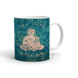 Khakee White & Beige Printed Ceramic Glossy Mug 325 ML-22