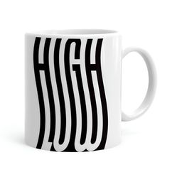 Khakee White & Black Printed Ceramic Glossy Mugs 325 ml-13