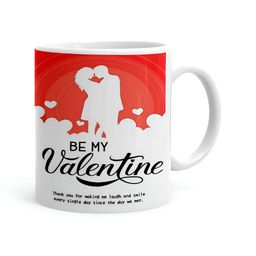 Khakee White & Red Text or Slogans Printed Ceramic Glossy Mugs-22