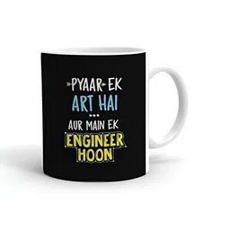 Khakee White & Blue Text or Slogans Printed Glossy Microwave Safe Mugs 325 ml-image-10