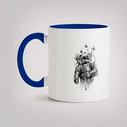 MOTIVATE BOX White & Blue Printed Glossy Ceramic Mug 330ml-image-99
