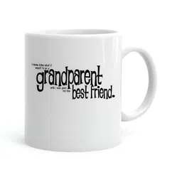 Khakee White & Black Printed Ceramic Glossy Mug 325 ml-9