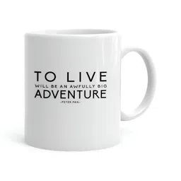 Khakee White & Black Printed Ceramic Glossy Mugs 325 ml-picture-6