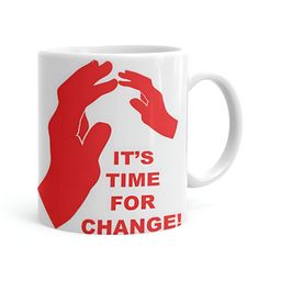 Khakee White & Red Printed Ceramic Glossy Mug 325 ml-7