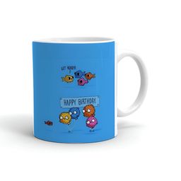 Khakee White & Red Printed Ceramic Glossy Mug 325 ml-19