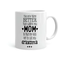 Khakee White & Black Printed Ceramic Glossy Mug 325 ml-5