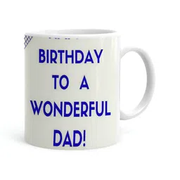 Khakee White & Blue Printed Ceramic Glossy Mug-6