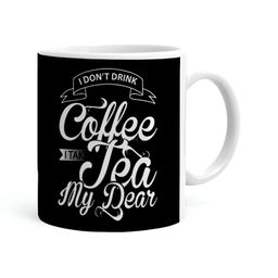 Khakee White & Black Printed Ceramic Glossy Mug 325 ml-picture-15