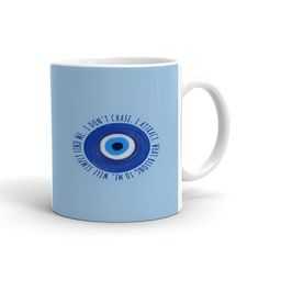 Khakee White & Blue Printed Ceramic Glossy Mug 325 ml-54