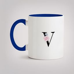 MOTIVATE BOX White & Blue Alphabet Printed Microwave Safe Ceramic Mug 330 ml-image-34