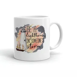Khakee White & Pink Text or Slogans Printed Ceramic Glossy Mug 325 ml-10