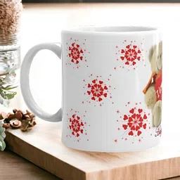 bettergiftflowers White & Red Printed Ceramic Matte Smooth Surface Mug 350ml-image-73