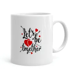Khakee White & Black Text or Slogans Printed Ceramic Glossy Mug 325 ML-14
