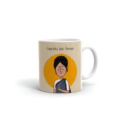 Khakee White & Black Text or Slogans Printed Ceramic Glossy Mug 325 ml-9